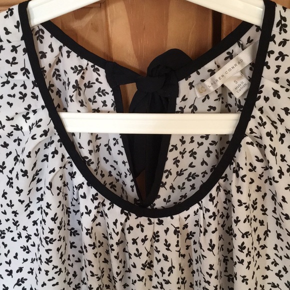 LC Lauren Conrad White/Black Blouse - Picture 5 of 5